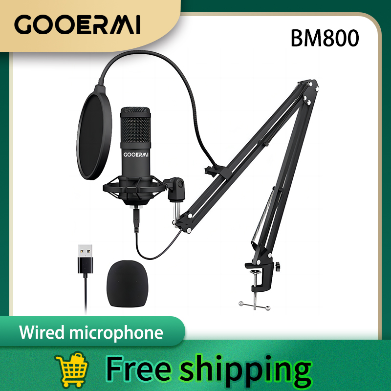 Pc Gaming Youtuber - GOOERMI BM800 Microphone à condensateur USB
