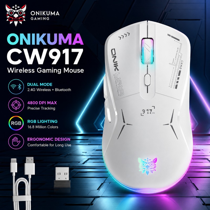 Pc Gaming X3D - Souris de jeu sans fil/filaire ONIKUMA