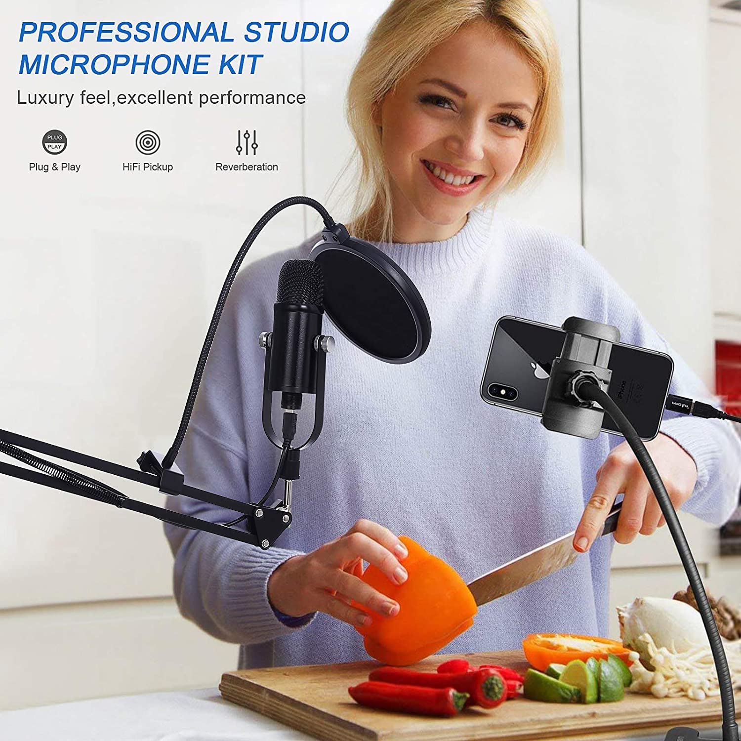 Microphone à condensateur USB  - Pc Gaming Youtuber avis et prix