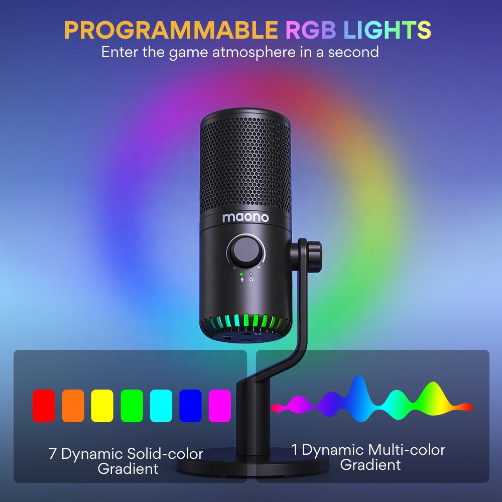 Microphone de jeu RGB programm - Pc Gaming Youtuber avis et prix