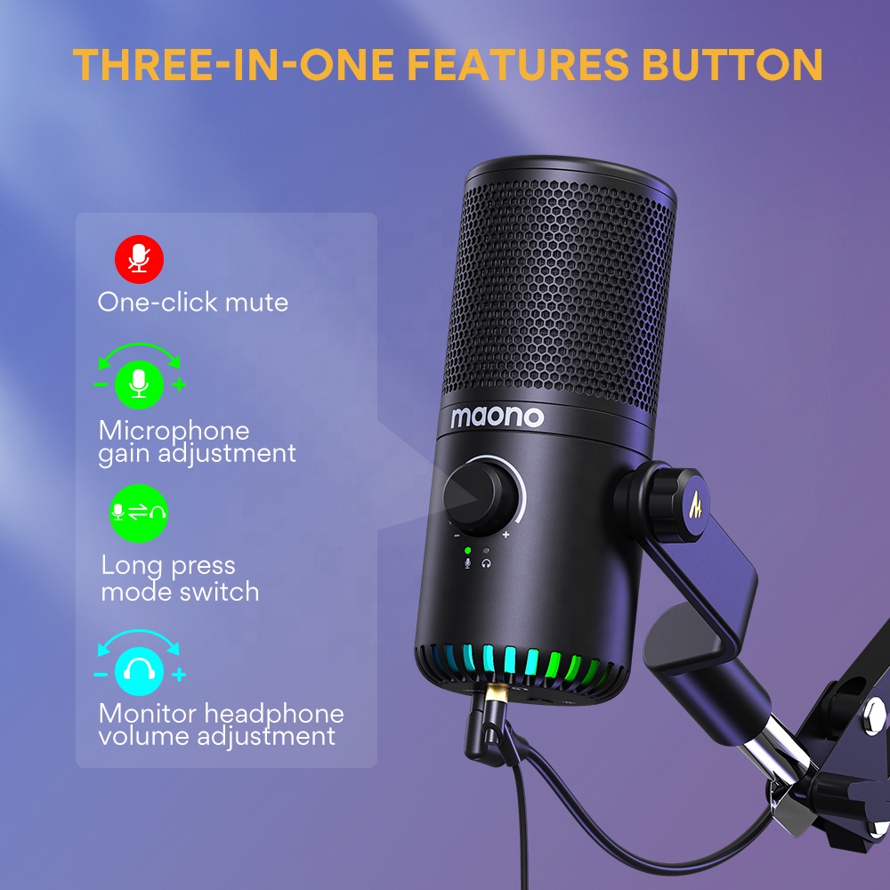 Microphone de jeu RGB programm - Pc Gaming Youtuber avis et prix