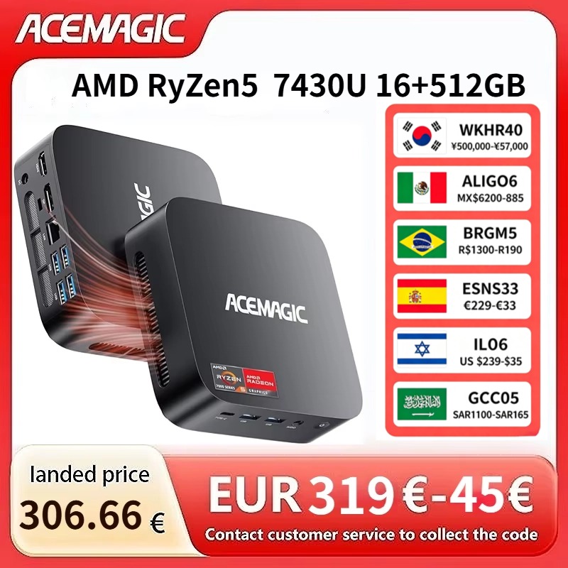 ACEMAGIC AMD Ryzen 5 7430U Min - Pc Gaming Ryzen 7 avis et prix