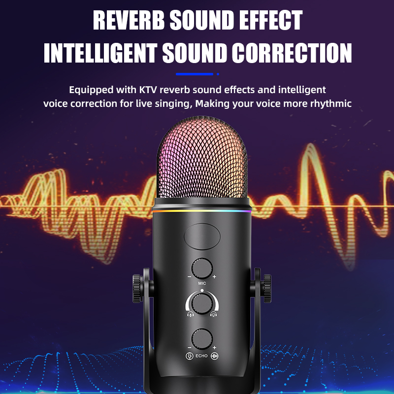 Microphone de jeu USB RGB, Con - Pc Gaming Youtuber avis et prix