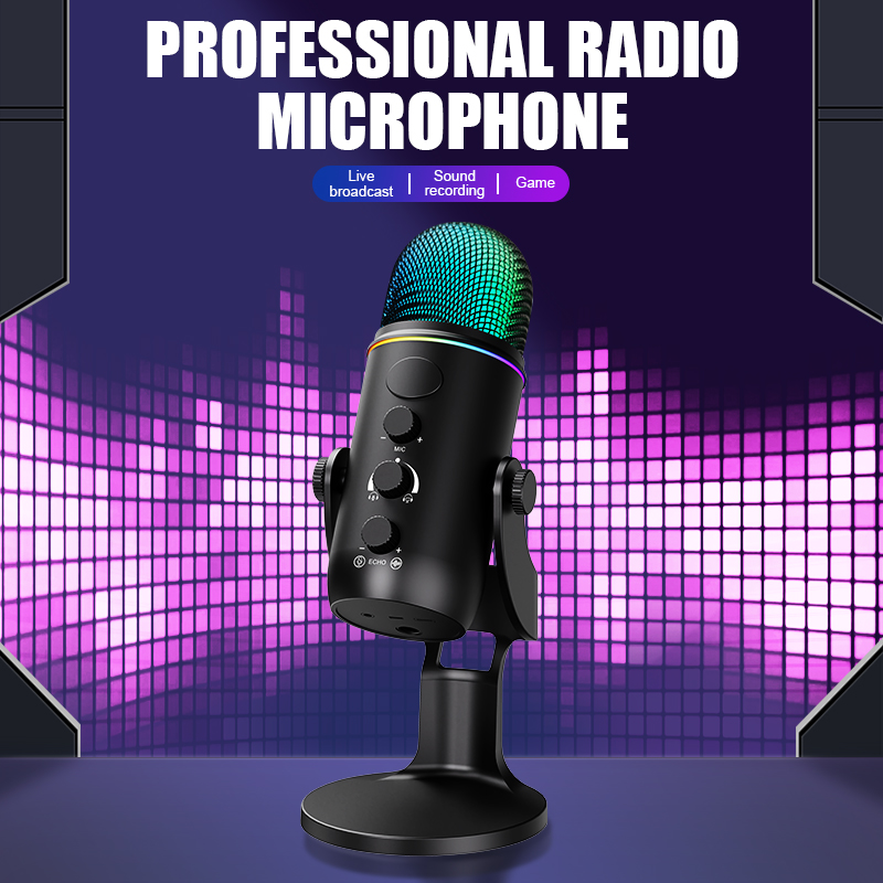Microphone de jeu USB RGB, Con - Pc Gaming Youtuber avis et prix
