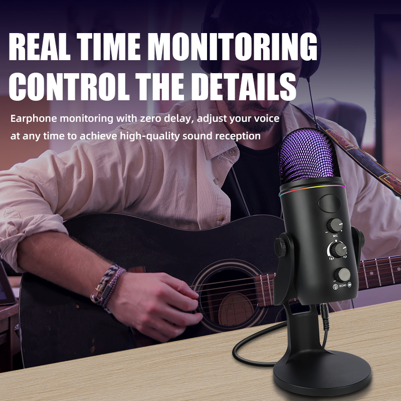 Microphone de jeu USB RGB, Con - Pc Gaming Youtuber avis et prix